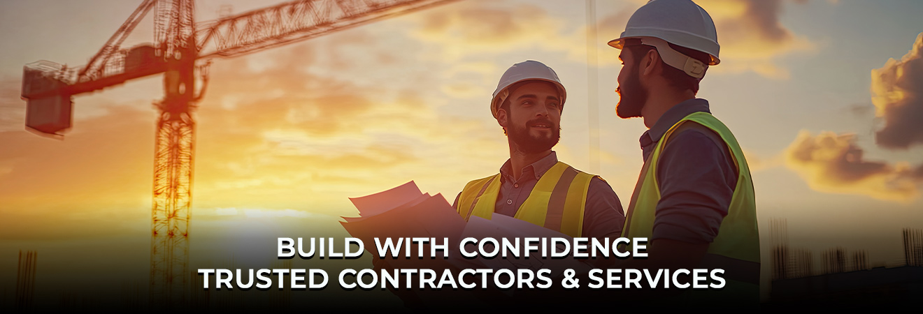 Construction site discussion and planning by construction companies near me