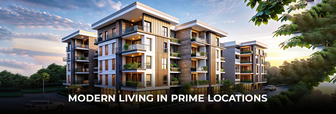 Modern apartment building representing premium urban lifestyle options for property for sale in chennai.