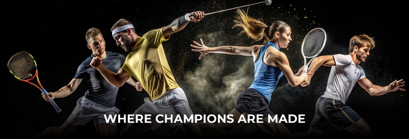 Athletes actively playing sports on a field representing active gear promoted by a sports shop in chennai.