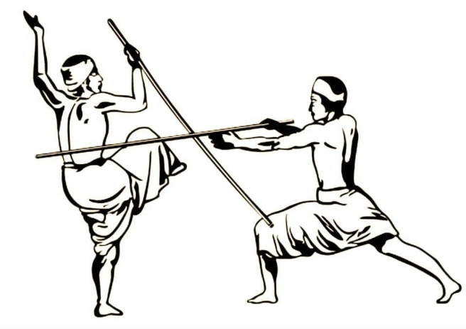 Silambam training and martial arts practice equipment displayed at gaming spots in Chennai.